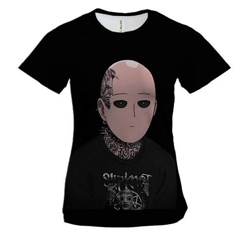 Женская 3D футболка Saitama, Slipknot - OnePunchMan