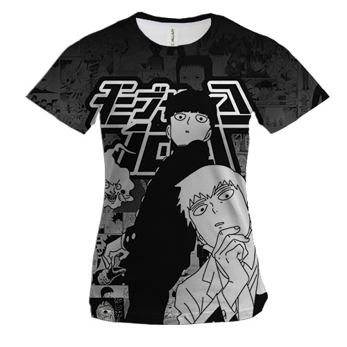 Женская 3D футболка Mob 100, manga