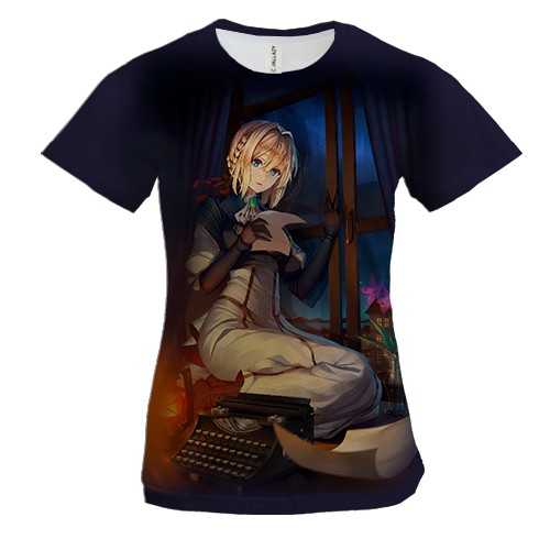 Женская 3D футболка Violet Evergarden