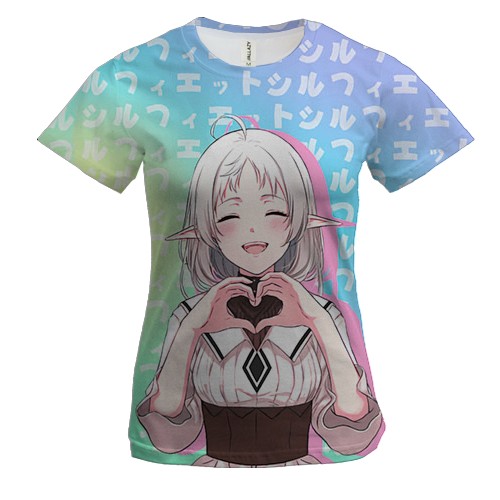 Женская 3D футболка Сильфиетта - Реинкарнация безработного