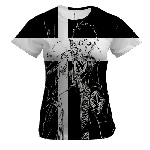 Жіноча 3D футболка Ічиго та Занпакто - Bleach