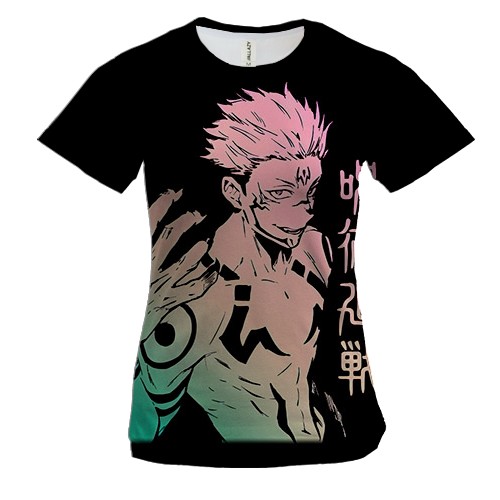 Женская 3D футболка Сукуна - Магическая битва