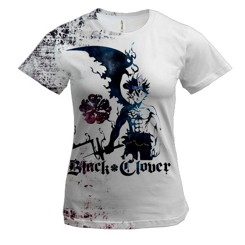 Жіноча 3D футболка Демонічний Аста - Чорна Конюшина