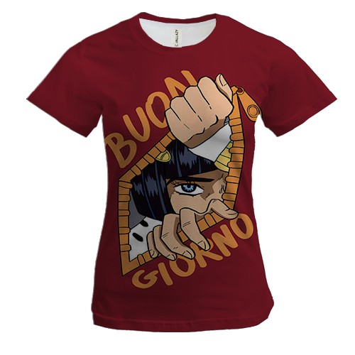 Женская 3D футболка "Buongiorno" - JOJO`S BIZARRE ADVENTURE