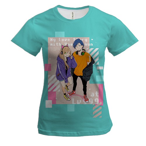 Жіноча 3D футболка Моя любов 999 рівня до Ямади