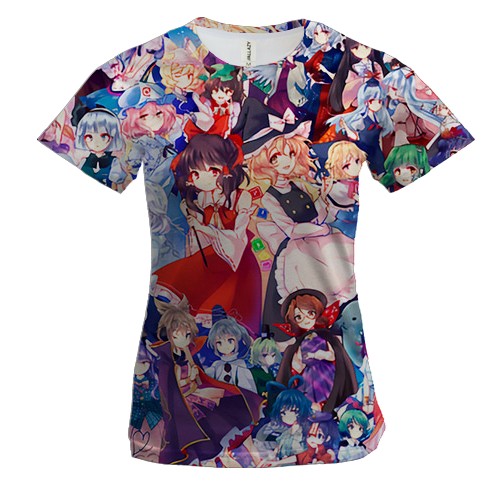 Женская 3D футболка Touhou Project персонажи