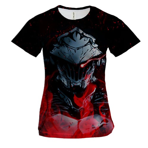 Женская 3D футболка Убийца Гоблинов в огне