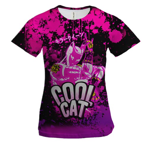Женская 3D футболка Killer Queen, Cool Cat - JoJo