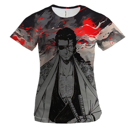 Женская 3D футболка Самурай Сюнсуй Кьёраку - Bleach
