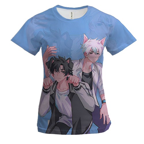 Жіноча 3D футболка аніме Агенти часу, Неко