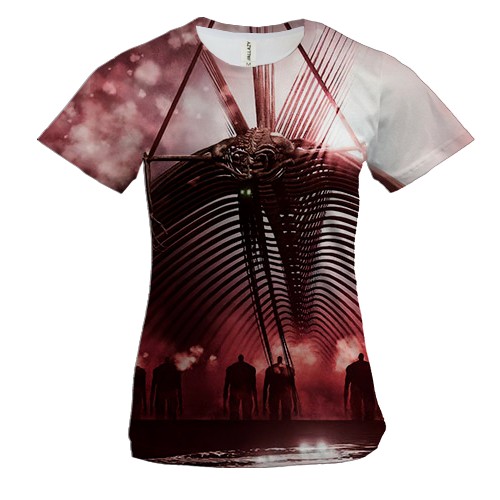 Женская 3D футболка Эрен Йегер, Титан Прародитель - Атака Титанов