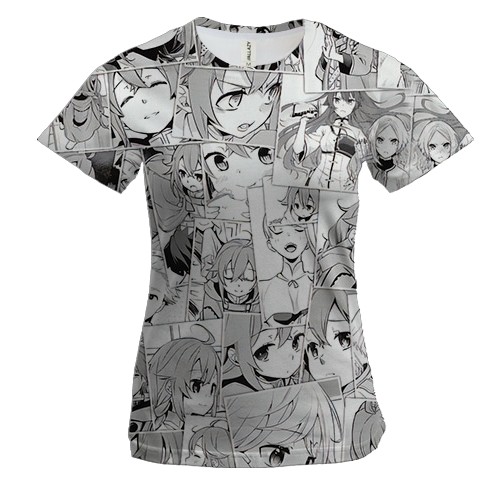 Женская 3D футболка Реинкарнация безработного, Манга