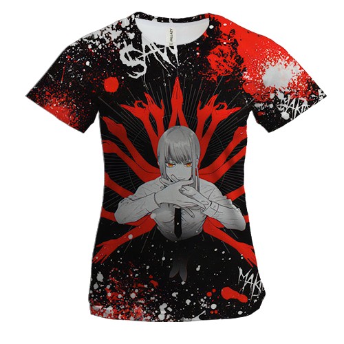 Жіноча 3D футболка Макіма - Людина-бензопила