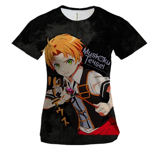 Женская 3D футболка Рудеус Грейрат - Реинкарнация безработного