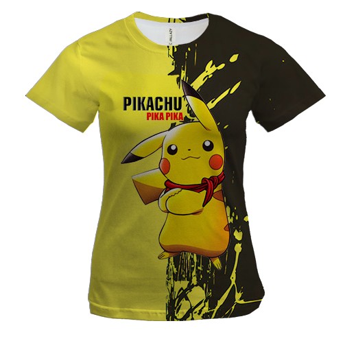Жіноча 3D футболка Pikachu Pika Pika