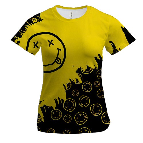 Женская 3D футболка "Nirvana"