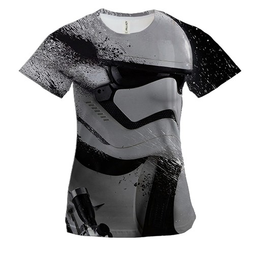 Жіноча 3D футболка "Star Wars" чорно-біла