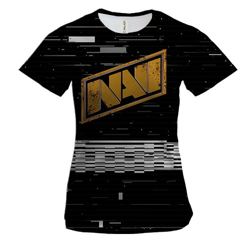 Женская 3D футболка "Navi" glitch effect
