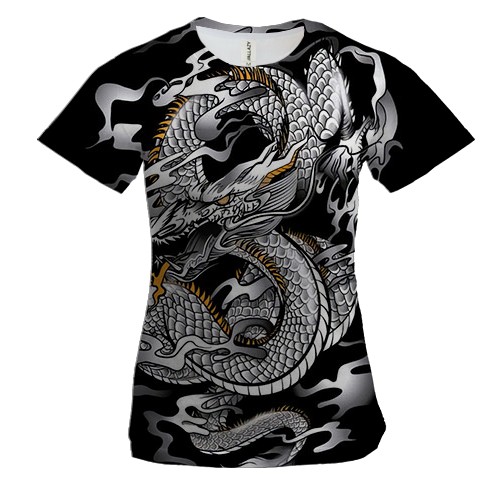 Женская 3D футболка "Дракон"