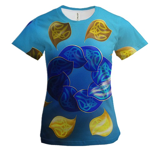 Жіноча 3D футболка "Ukraine defender"