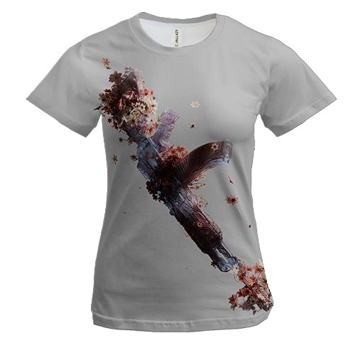 Жіноча 3D футболка "Ні війні"