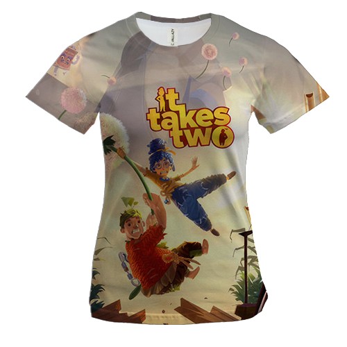 Жіноча 3D футболка "It Takes Two"