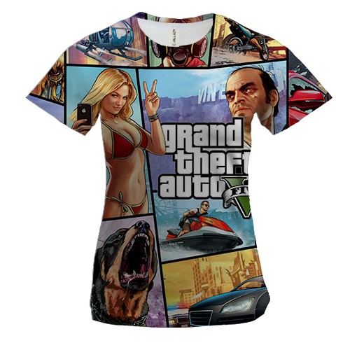 Жіноча 3D футболка "GTA V"