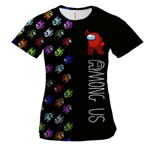 Женская 3D футболка "Among us Impostor"