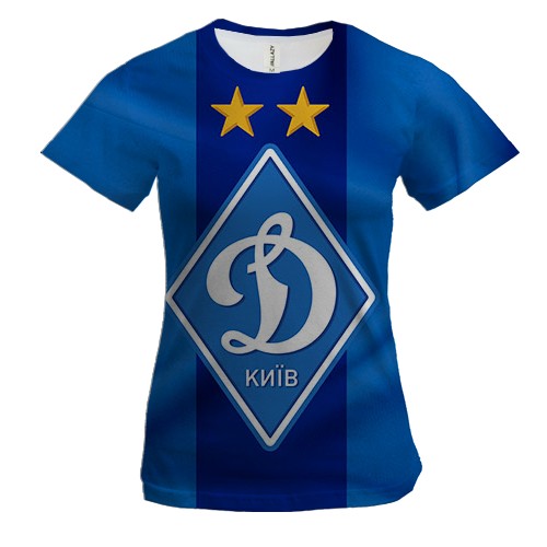 Женская 3D футболка "Dynamo Kyiv" синьо-блакитна