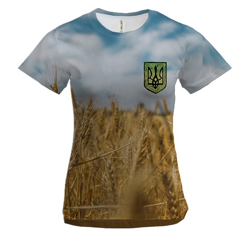 Жіноча 3D футболка "Українське поле"