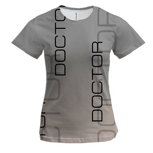 Женская 3D футболка для врача "doctor"