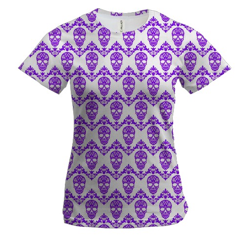 Жіноча 3D футболка черепа з візерунків (АРТ)