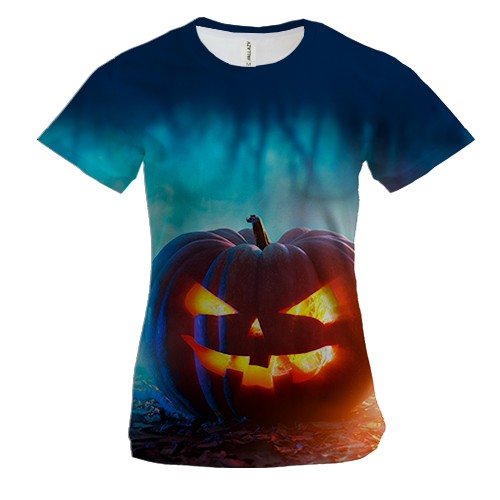 Женская 3D футболка Тыква Halloween
