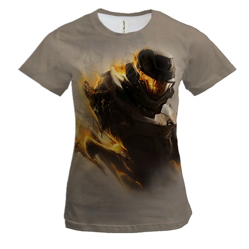 Женская 3D футболка Halo Reach