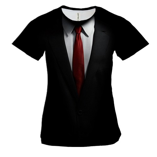 Жіноча 3D футболка Hitman - костюм агента 47 (2)