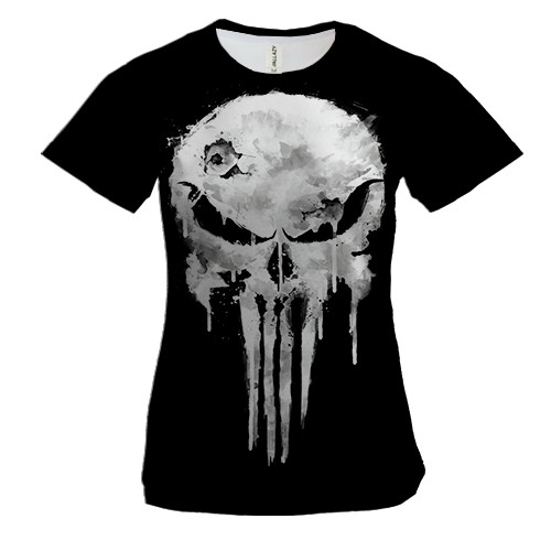 Женская 3D футболка "Каратель"