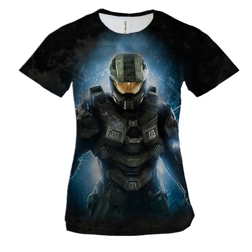 Женская 3D футболка Halo 4 Master Chief