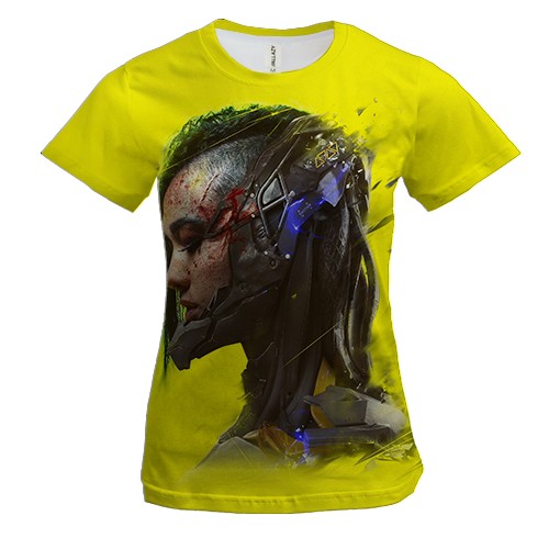 Женская 3D футболка Cyberpunk 2077 Female