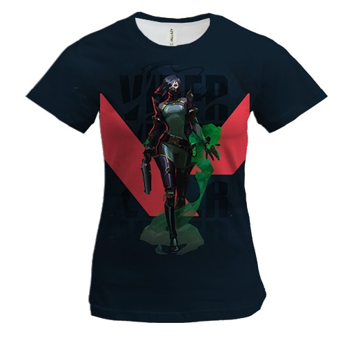 Жіноча 3D футболка VALORANT Viper