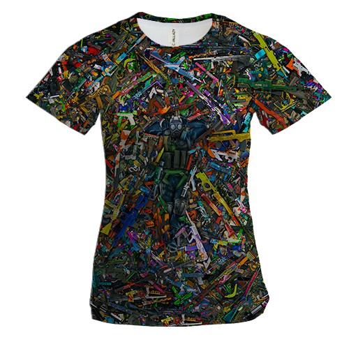 Жіноча 3D футболка Скіни CSGO