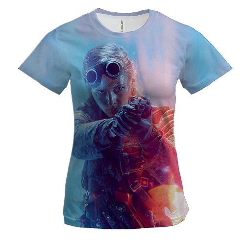 Женская 3D футболка Battlefield V Game