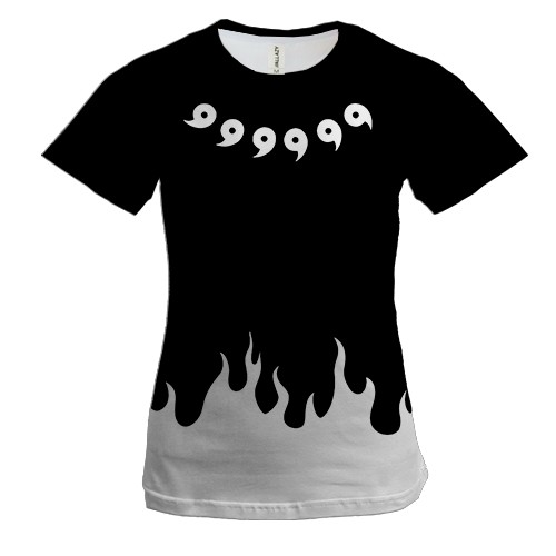 Женская 3D футболка White Uchiha Madara