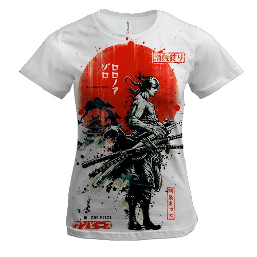Женская 3D футболка One Piece Zoho Samurai