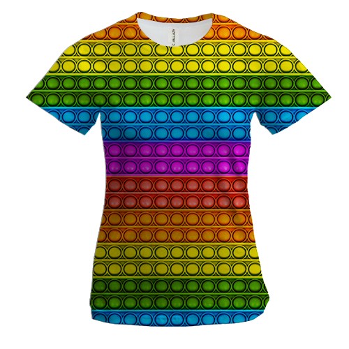 Женская 3D футболка POP it! (2)