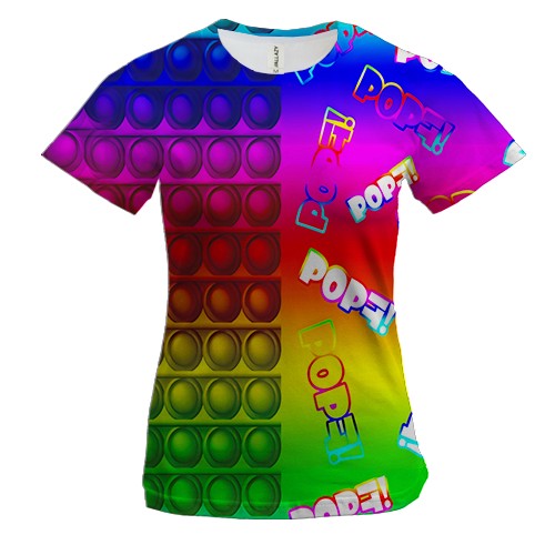 Жіноча 3D футболка POP it!