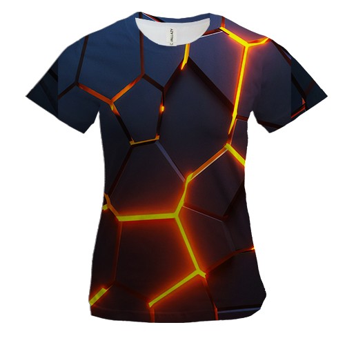 Жіноча 3D футболка Полум