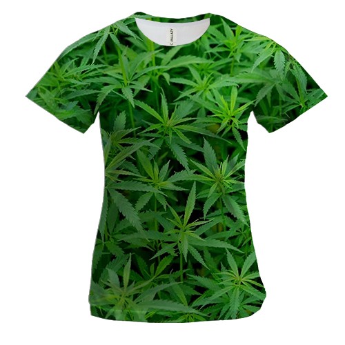 Женская 3D футболка Ganja