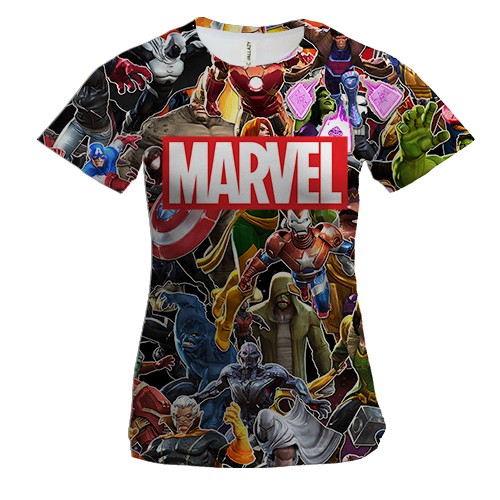 Женская 3D футболка Marvel and Heroes