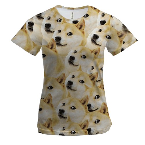 Женская 3D футболка Doge