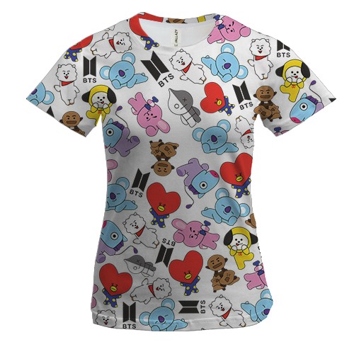 Жіноча 3D футболка BTS ART